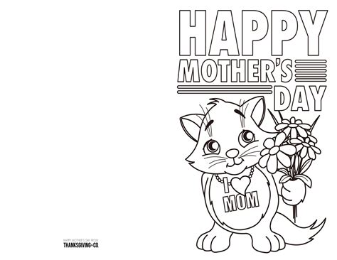 Free Printable Coloring Mothers Day Cards